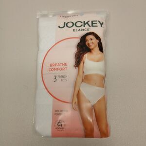 Jockey Elance French Cut 100% Cotton Panties Underwear Women's Sz 8 Set of 3 NEW